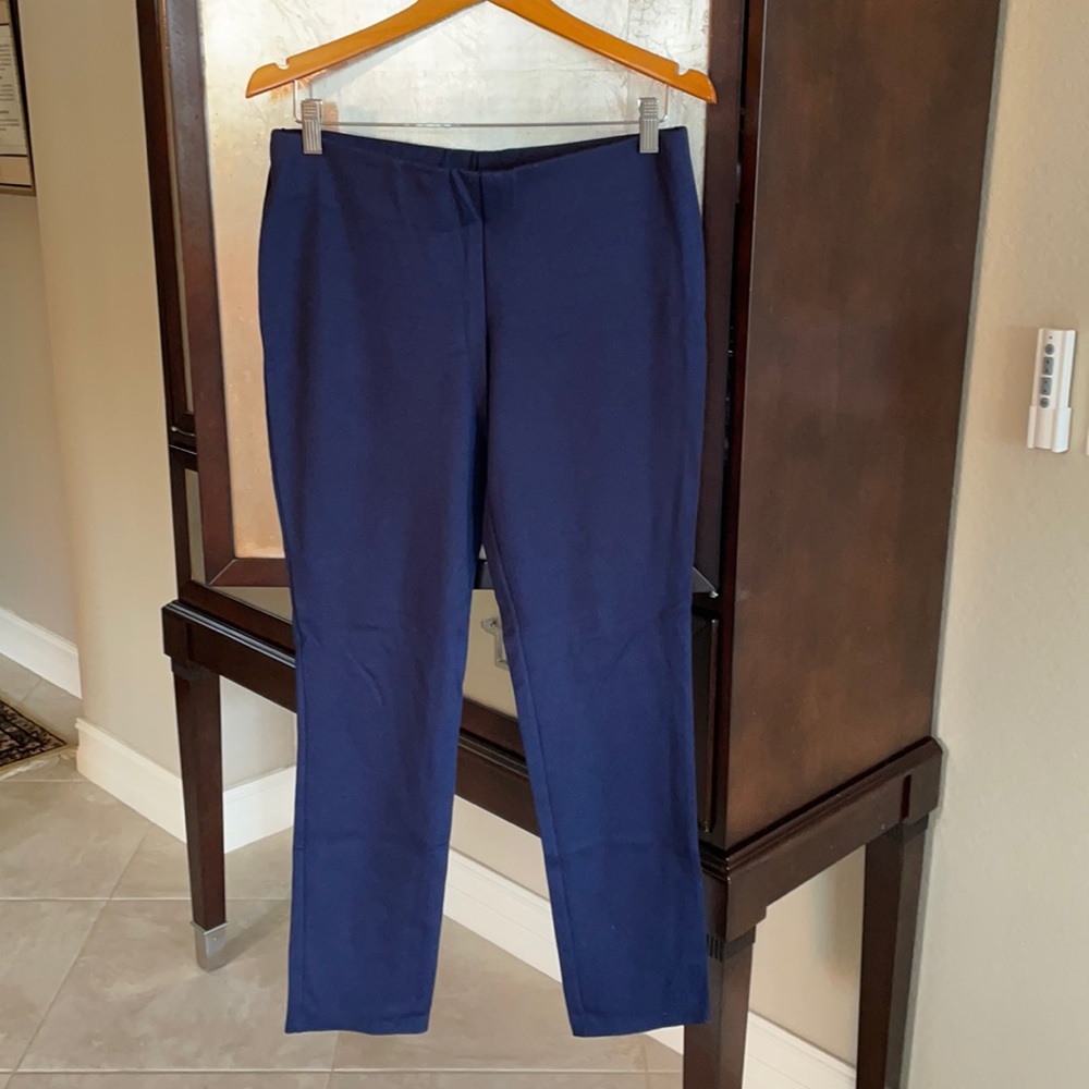 Lauren pointe knit straight leg navy blue pants size Medium